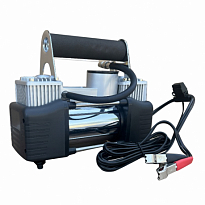  RED RCA0202 Компрессор металлический двухцилиндровый 70л/мин с крокодилами в сумке 10АТМ 1/6шт